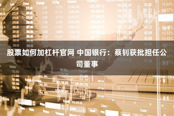 股票如何加杠杆官网 中国银行：蔡钊获批担任公司董事